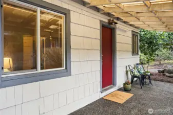 Covered porch entry