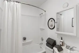 Clean updated bathroom