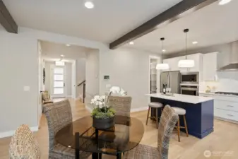 Dining area perfectly positioned for effortless hosting.