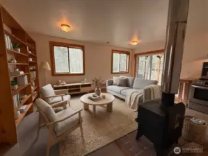 AI staged living room
