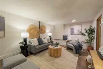 Lower-level living room.