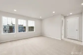 Bonus Room with abundant natural light. Photos are representative only and may display different color packages and/or upgrades.