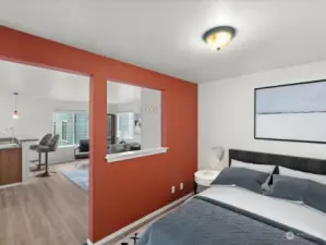 Bedroom digitally staged