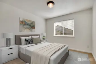 virtually staged bedroom