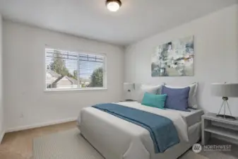 virtually staged bedroom