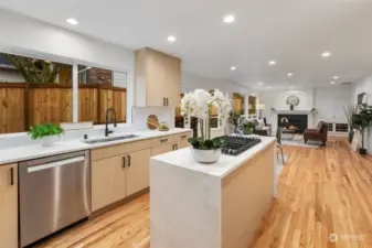 Open concept kitchen