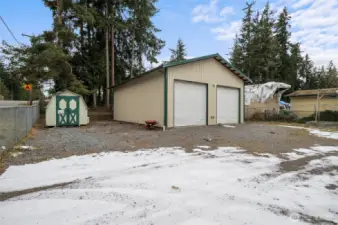 Garage and storage shed