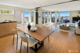 -Feast in style or snack simply: This elegant yet unstuffy dining space is the perfect place for meals of every kind.