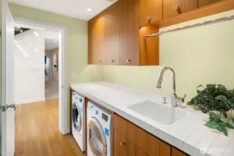 -The washer and dryer are practical touches that keep this delightful home firmly grounded.