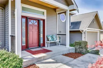 Welcoming covered front porch
