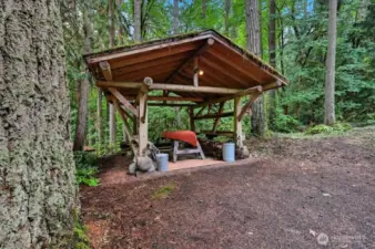 Boat house.