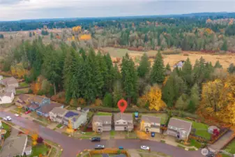 Property backs up to greenspace