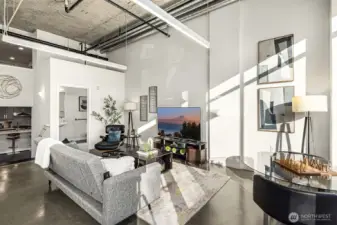 Open and airy living spaces live large