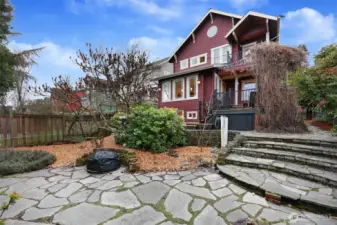 Flagstone patio is low maintenance