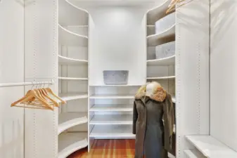 Large closet in master bedroom