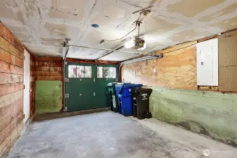 One car attached garage