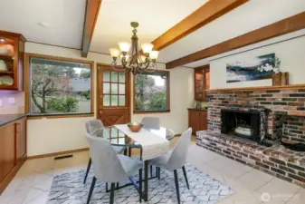 Dining Room with Fireplace