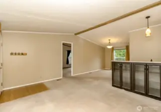 Wet bar front living room