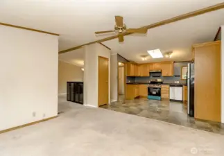 View of kitchen from the family room