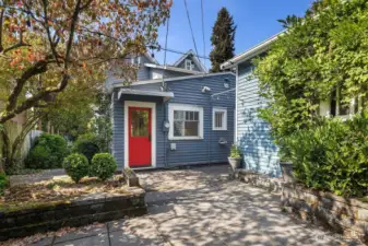 Looking toward the house from back patio