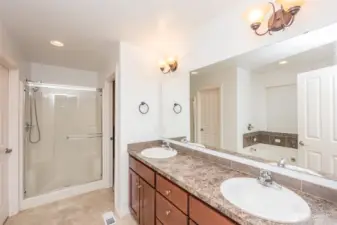 Primary bathroom with walk-in shower