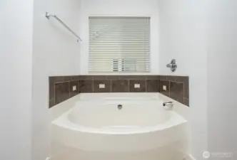 Primary bathroom soaking tub