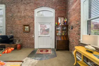 LOOKING BACK AT THE FRONT DOOR