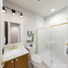 En-suite bathroom- Features and colors may vary. For marketing purposes only. This is a presale home