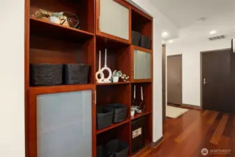 Built-in shelving