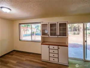 BUILT IN CHINA HUTCH NEXT TO DINING AREA