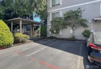 Dedicated parking space.