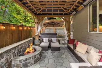 Pergola for enjoying the outdoors even with some PNW rain.