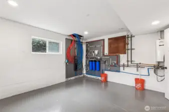 Whole home water main valves, filters, descaler, UV filter and on demand gas wot water tank, all new in the last few years.