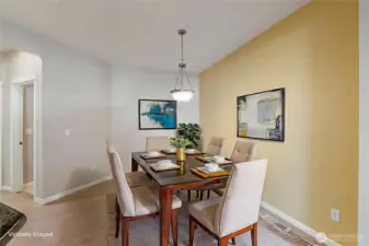 Dining Room virtually staged