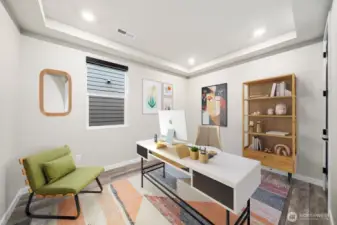 office/bed main, Virtually staged