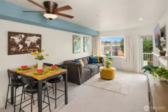 Unit - Dining and Living Room