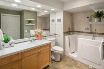 Unit - Full Bath with ADA Walk In Tub and Shower