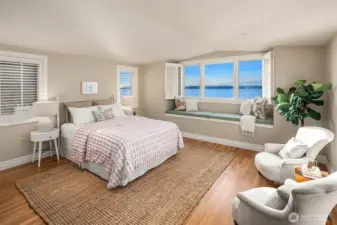 Second bedroom on upper level with amazing western views.