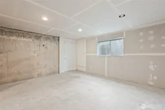 Lower level bedroom # 2: includes door to lower level utility room.