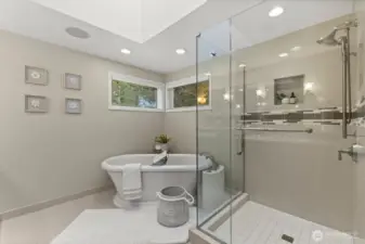 Primary Bathroom with heated tile floors