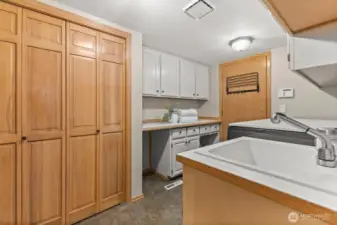 Main Floor Laundry Room with Sink