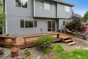 Massive back deck for all your summer needs.