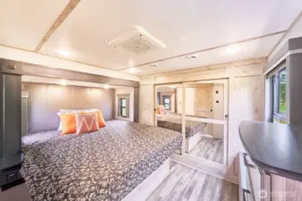 Bedroom 1 has a king bed, large closet, window seat and en-suite bathroom