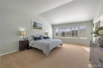 Generous Primary Suite with vaulted ceilings