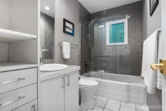 3/4 main floor bath next to main floor bedroom