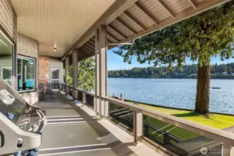 Huge covered porch to take in the view