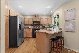 Open-concept kitchen.