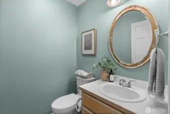 Half bathroom on main floor.