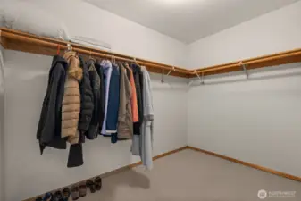 Large walk-in closet.