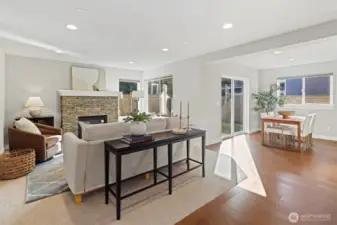 Main living space that flows seamlessly into the kitchen